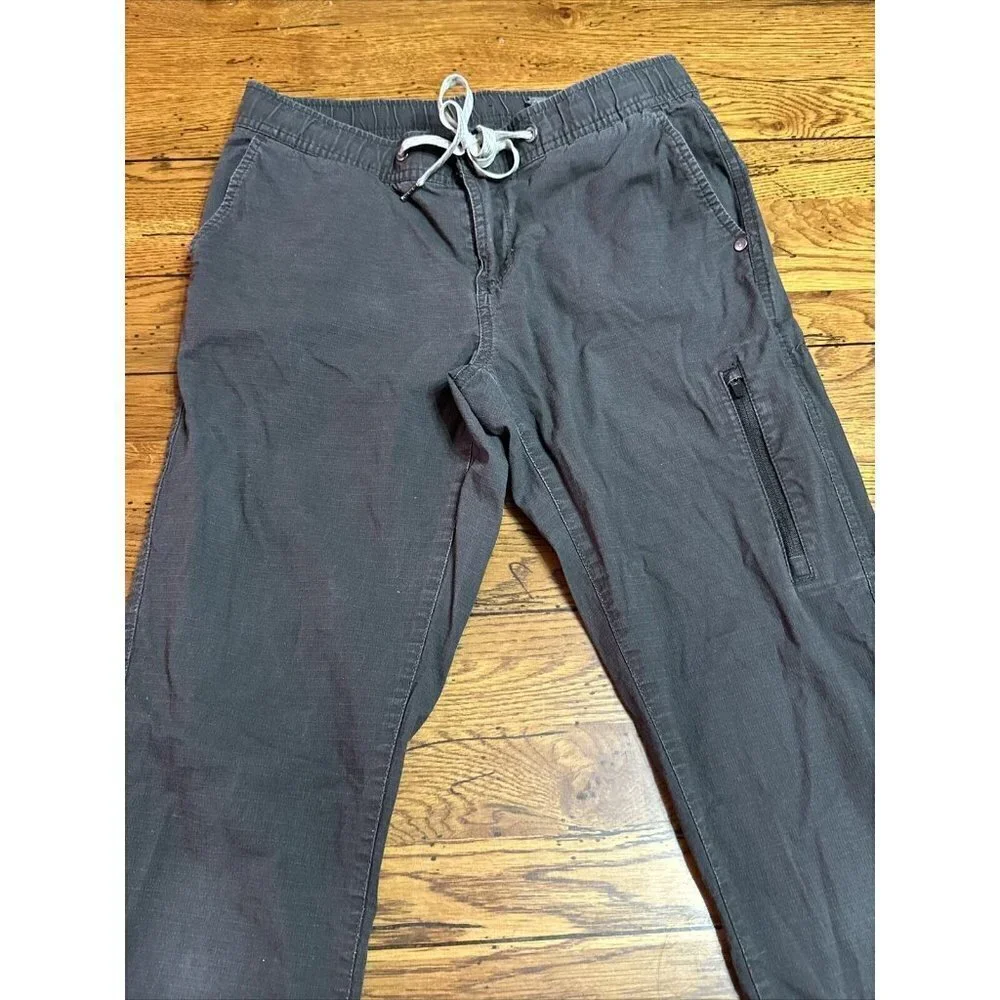 Vuori Pants Men size Small Climber Ripstop Drawstring straight Cargo Gray U11